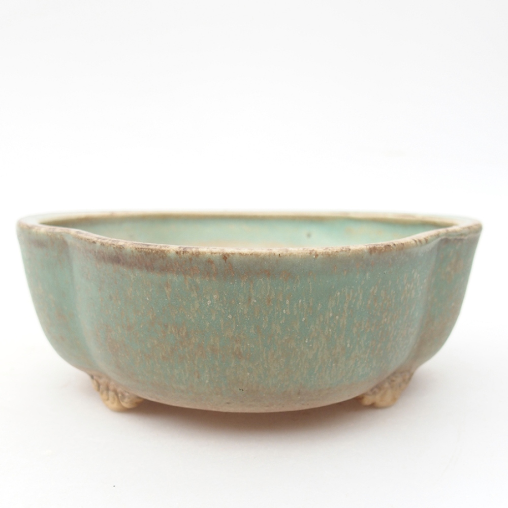 Bol à bonsaï en céramique 13,5 x 13 x 5 cm, vert