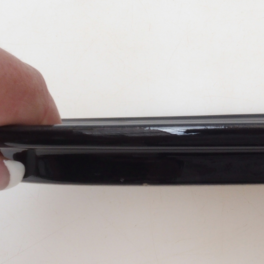 Soucoupe ovale Bonsai S - 20 x 16,5 x 1,5 cm - noir