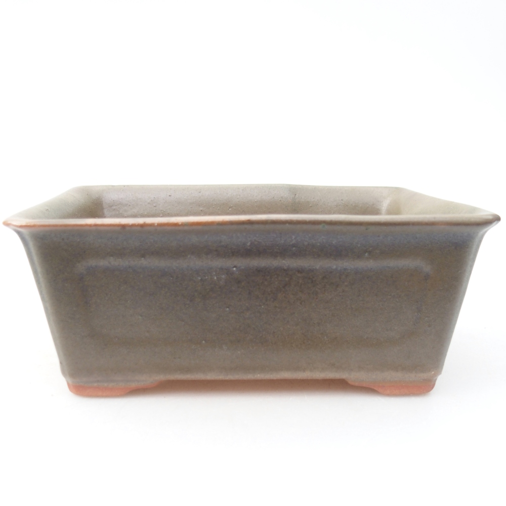 Bol à bonsaï en céramique 13,5 x 10 x 5,5 cm, brun