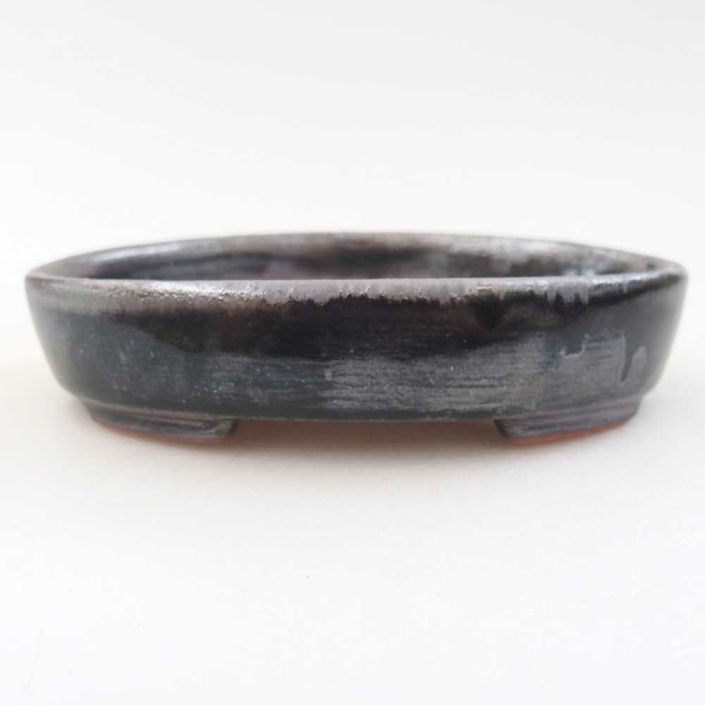 Bol à bonsaï en céramique 12 x 9,5 x 2,5 cm, noir