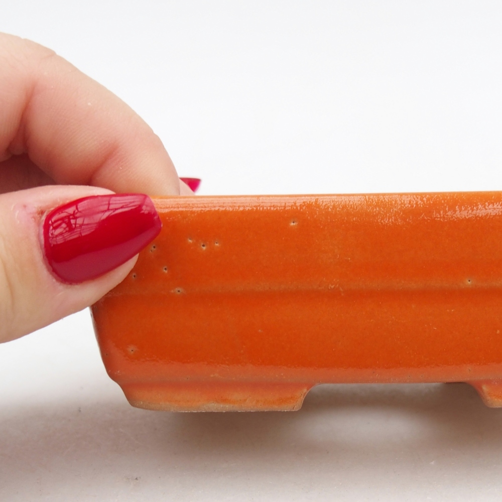 Bol à bonsaï en céramique 10 x 7 x 3 cm, orange