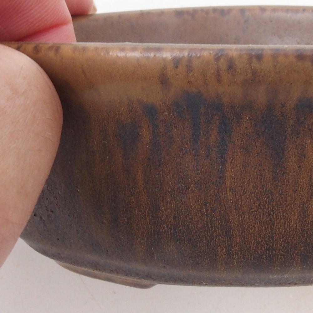 Bol à bonsaï H05 - 11 x 8 x 4 cm - brun