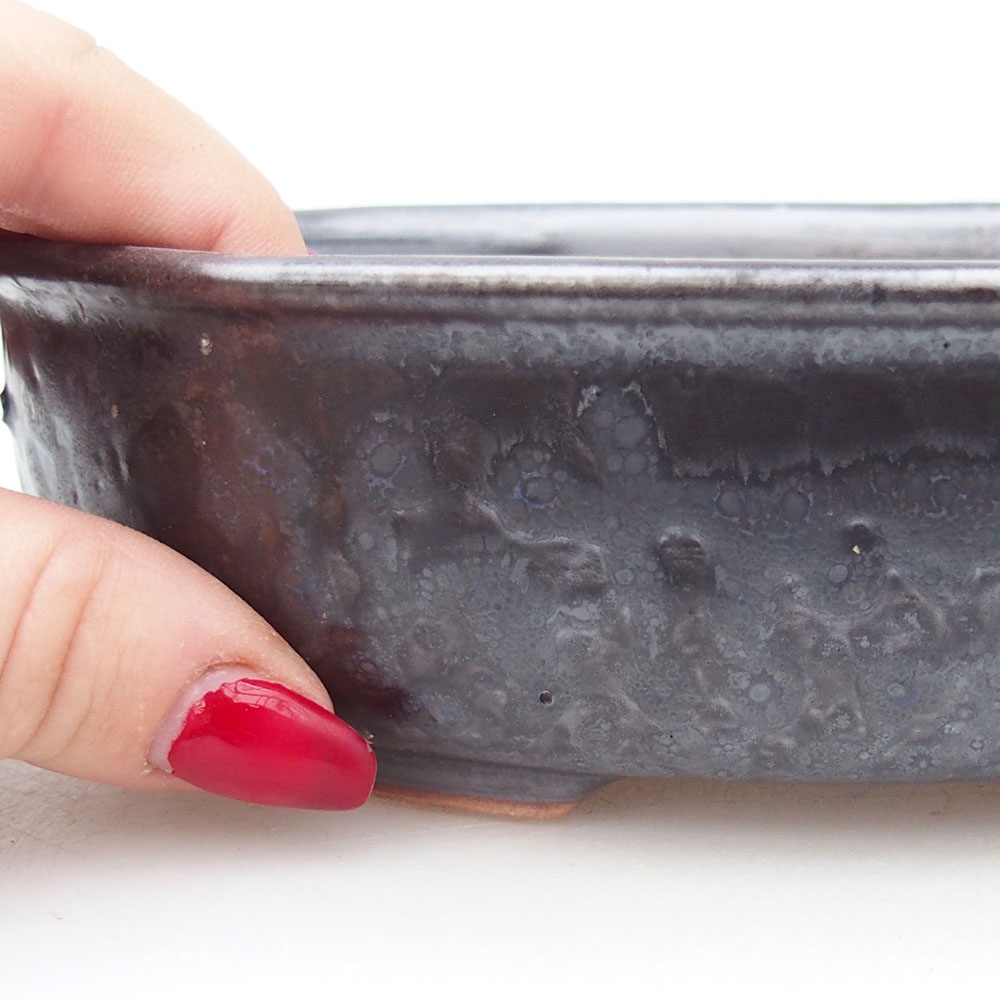 Bol à bonsaï en céramique 19 x 14 x 5 cm, couleur rouge