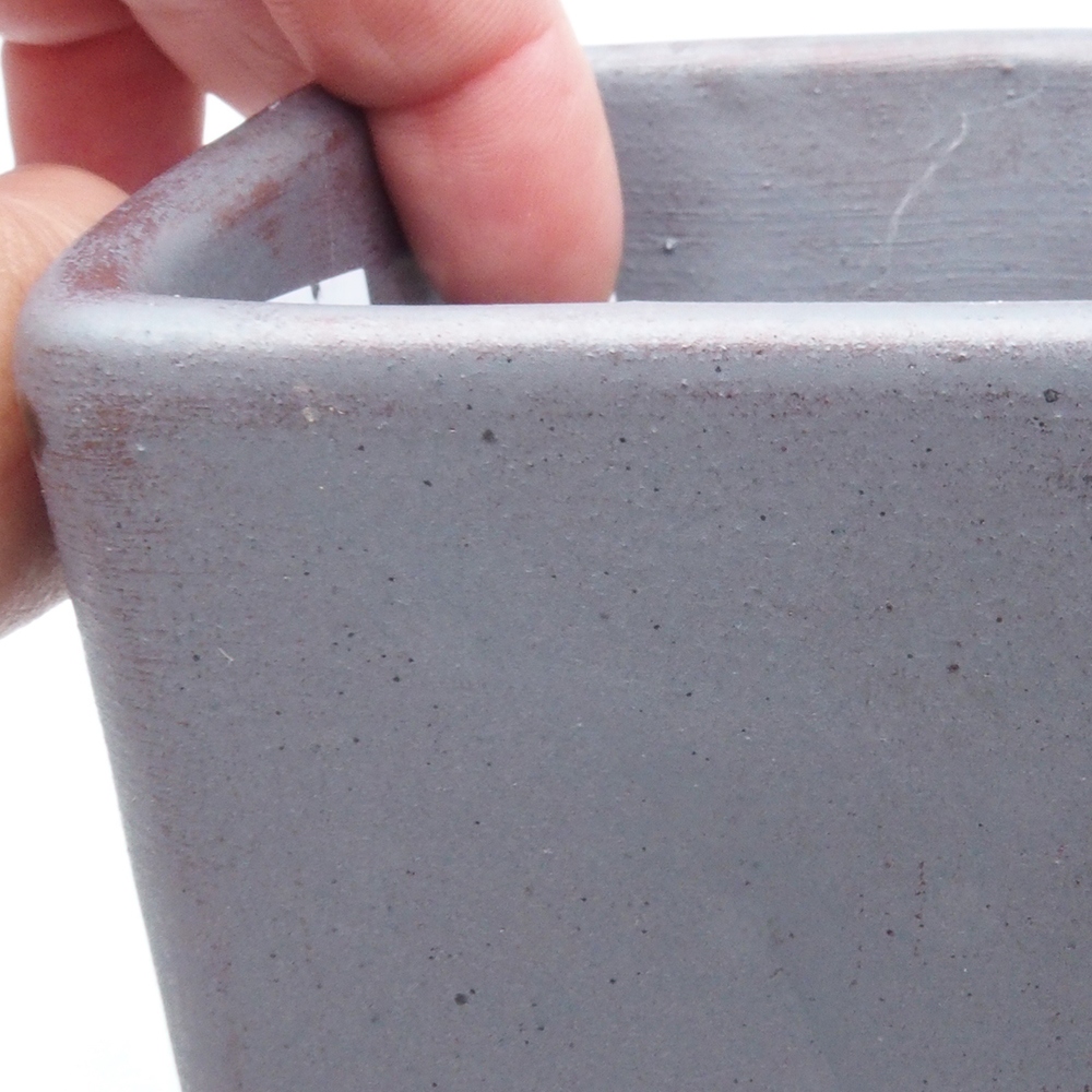 Bol bonsaï en céramique 8,5 x 8,5 x 10,5 cm, couleur métal