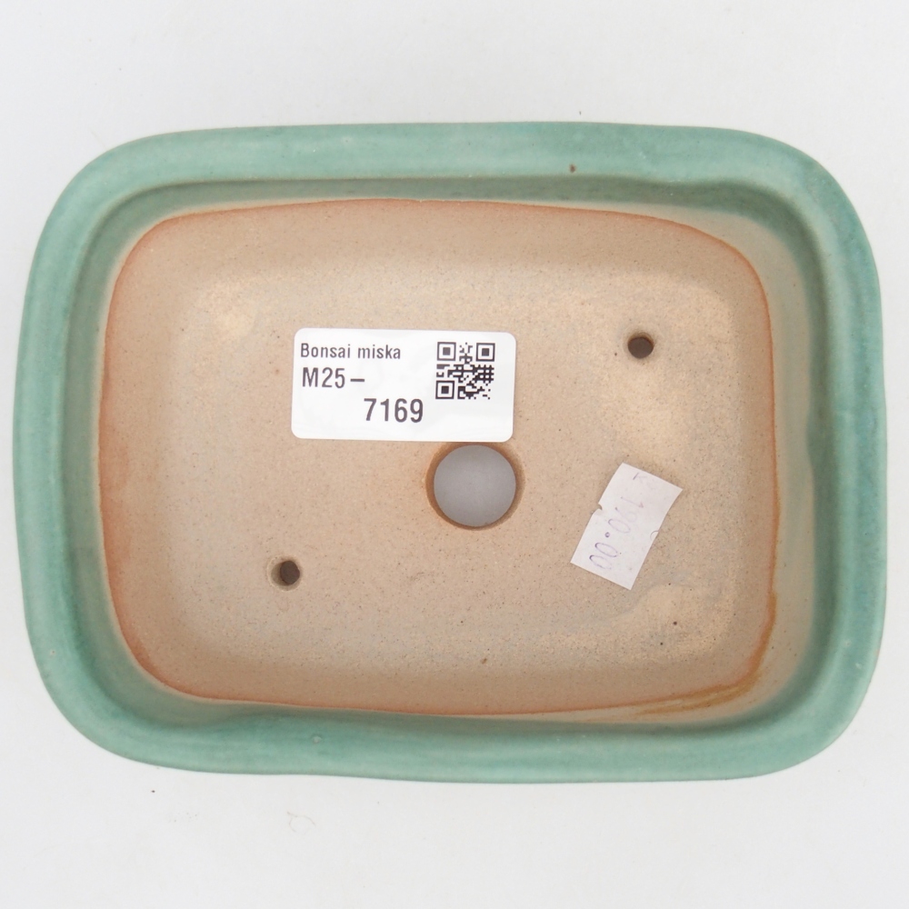 Bol à bonsaï en céramique 13,5 x 10,5 x 6 cm, vert