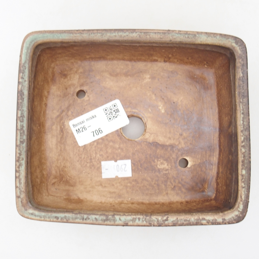 Bol à bonsaï en céramique 15 x 12 x 5 cm, vert