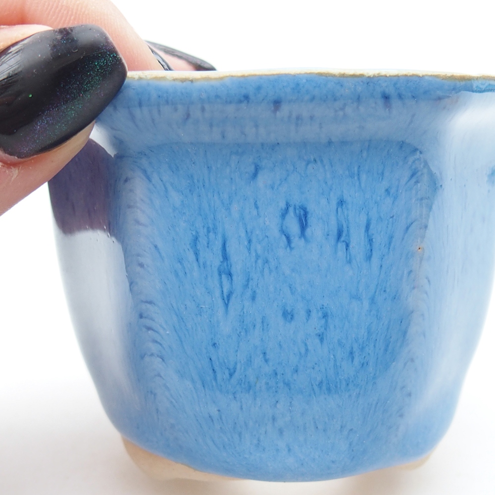 Mini bol bonsaï 4 x 6,5 x 5 cm, couleur bleu