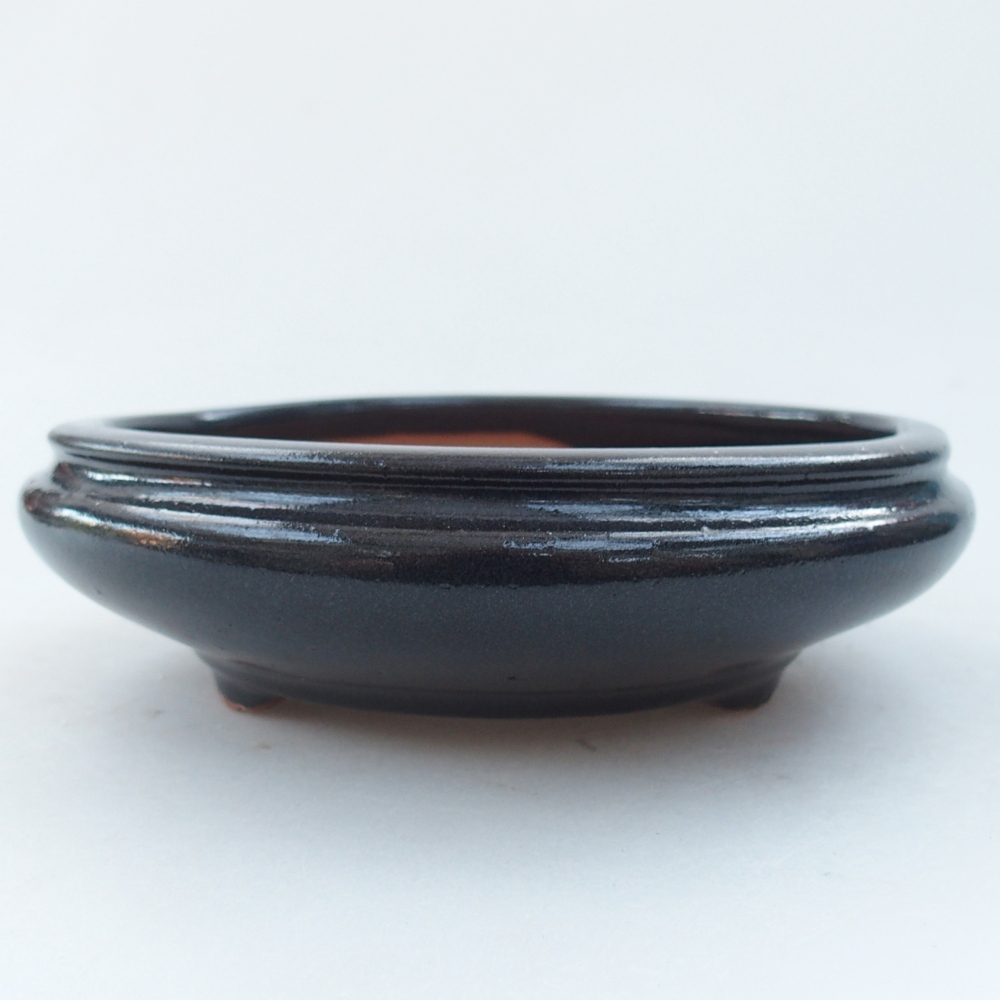 Bol à bonsaï en céramique 15 x 15 x 5 cm, noir