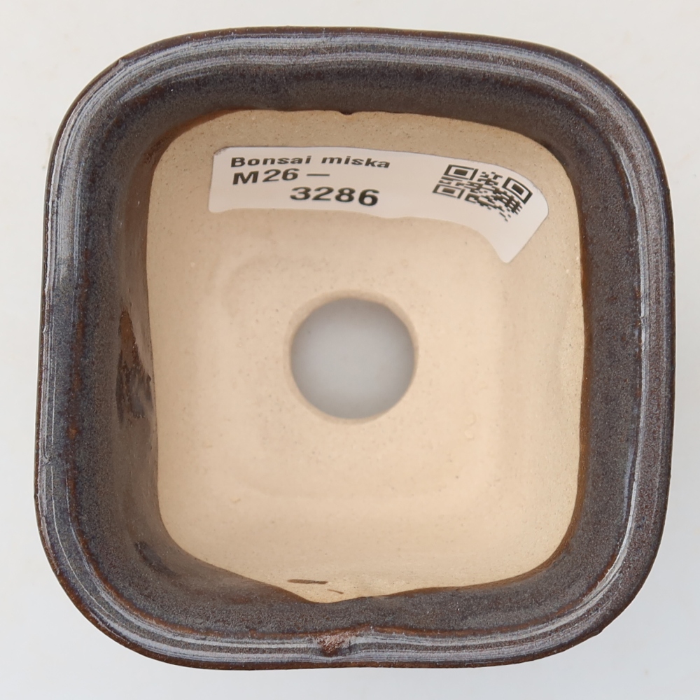 Pot à bonsaï en céramique 6,5 x 6,5 x 5 cm, couleur grise