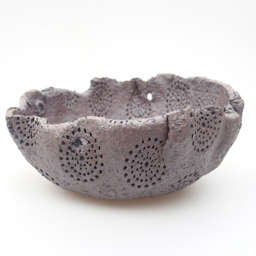 Coquille en céramique 14 x 12 x 6,5 cm , couleur métallique