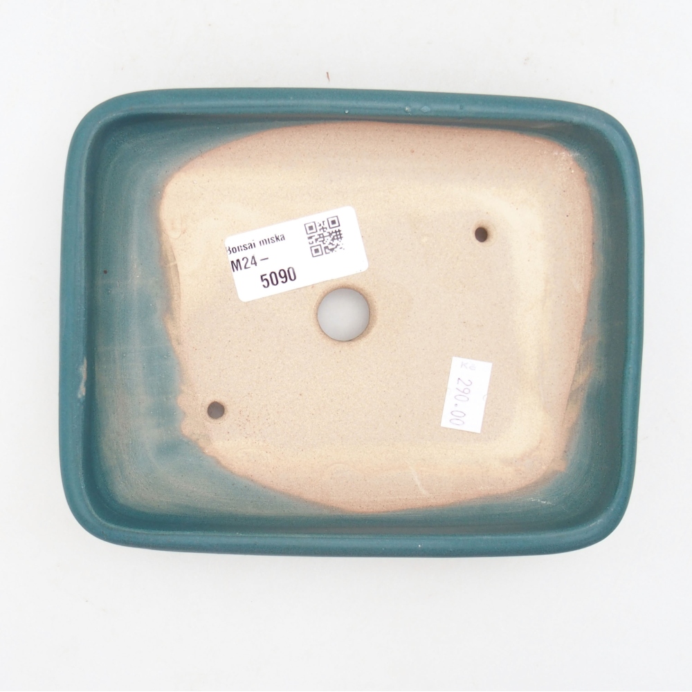 Bol à bonsaï en céramique 17 x 14 x 3,5 cm, couleur bleu