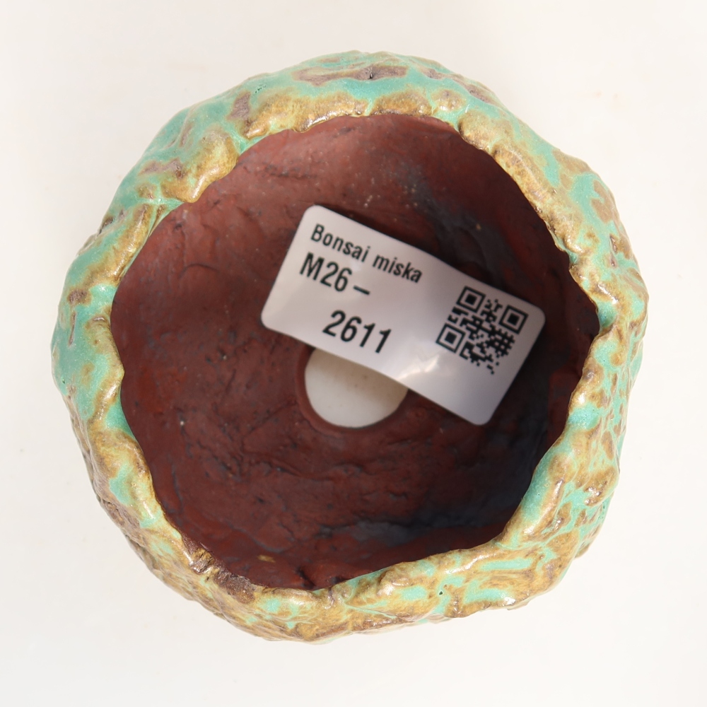 Coquille en céramique 7 x 7 x 5,5 cm , couleur verte