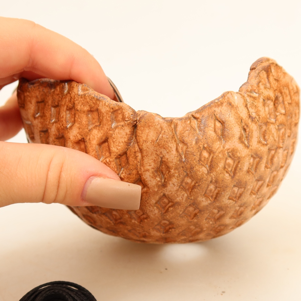 Coquille en céramique pour kokedama, 12,5 x 12,5 x 8 cm, couleur rose