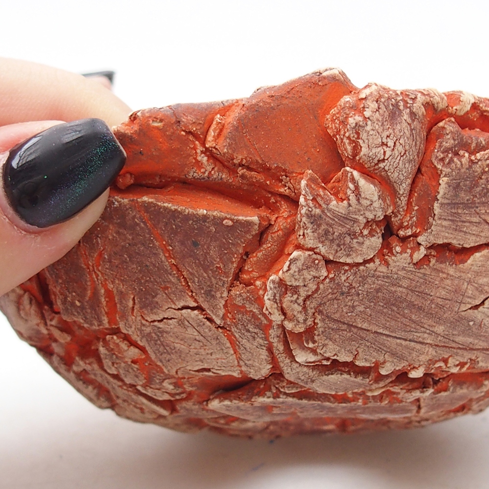 Coquille en céramique 11 x 11 x 6 cm , couleur orange