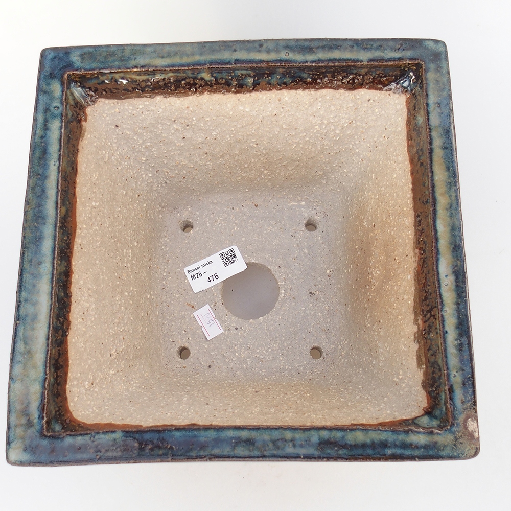 Bol à bonsaï en céramique 24 x 24 x 14 cm, brun