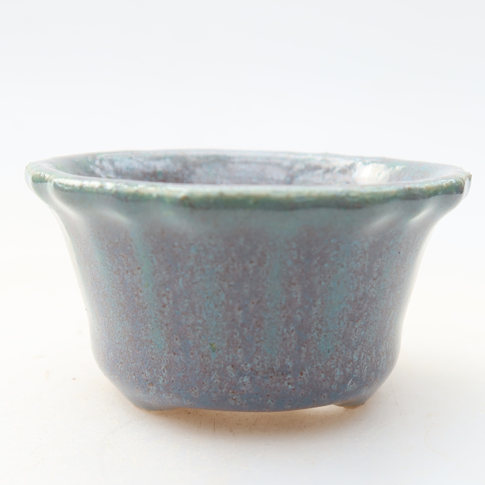 Pot à bonsaï en céramique 5,5 x 5,5 x 3 cm, couleur grise