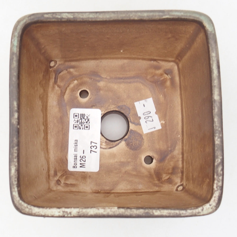 Bol à bonsaï en céramique 11 x 11 x 7 cm, vert