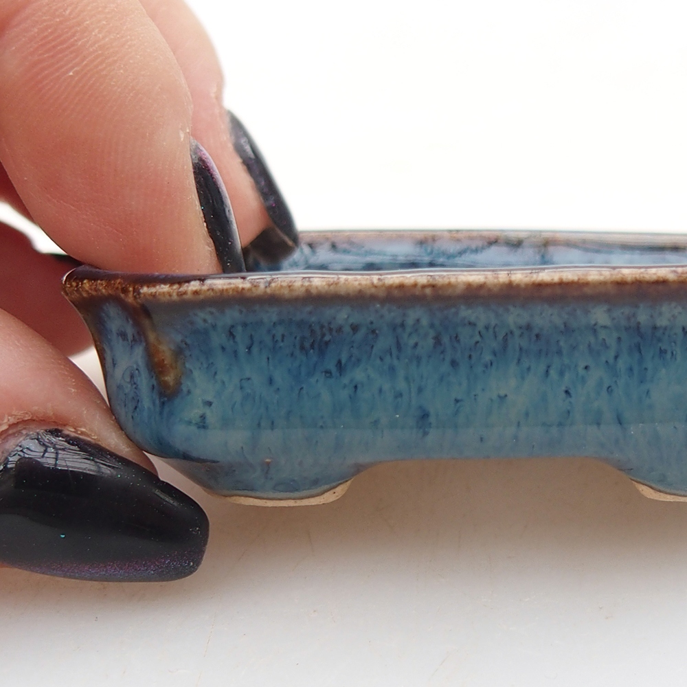 Mini bol bonsaï 6 x 4 x 1,5 cm, couleur bleu