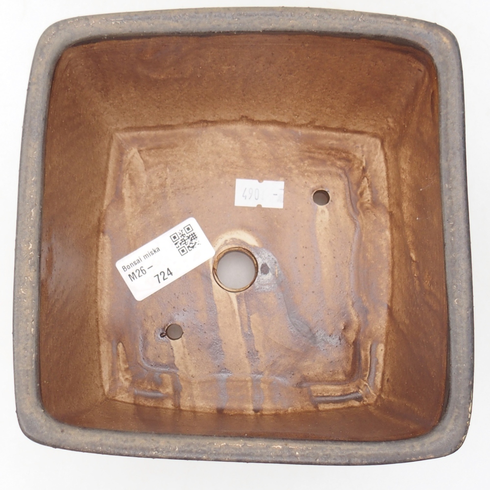 Bol à bonsaï en céramique 16 x 16 x 10 cm, vert