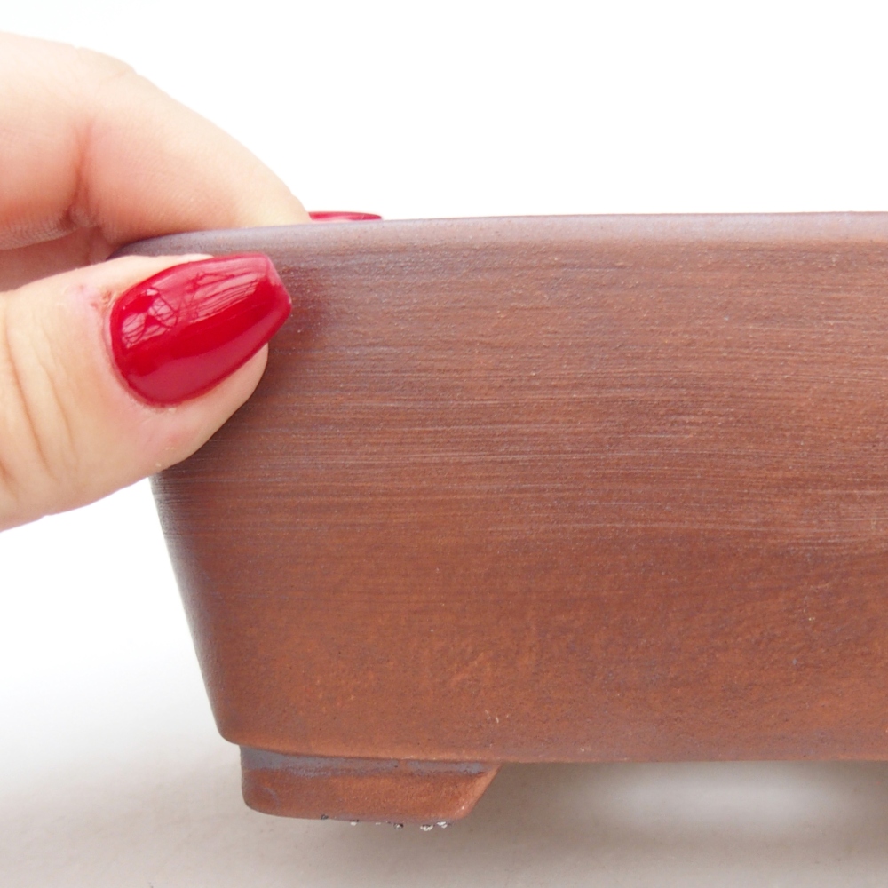 Bol à bonsaï en céramique 13,5 x 10,5 x 6 cm, couleur métal