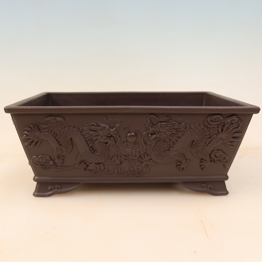 Pot à bonsaï en plastique MP-36 marron - 22,5 x 16 x 9 cm