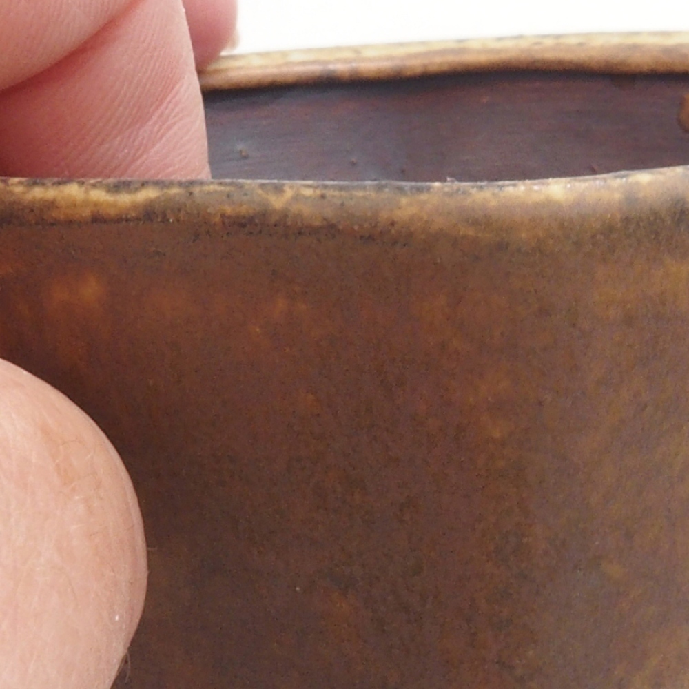 Bol à bonsaï en céramique 10 x 8,5 x 4 cm, brun