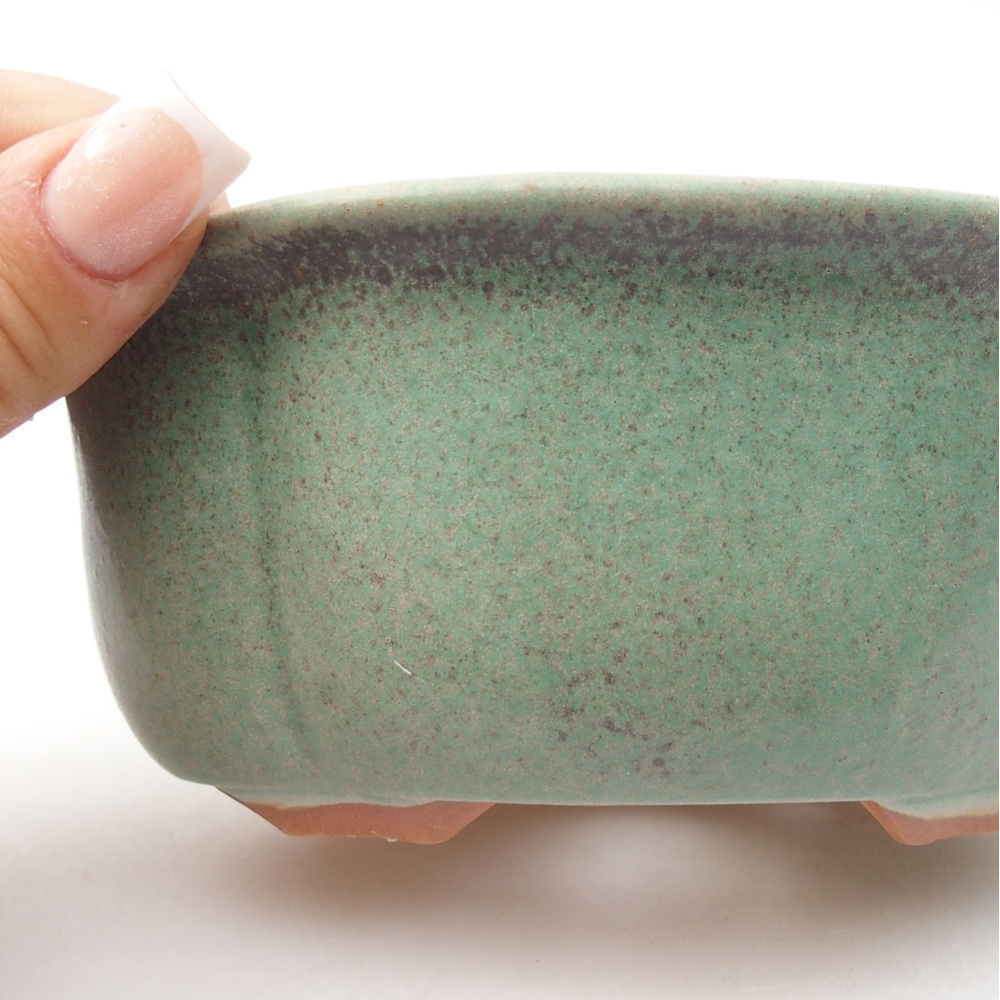 Bol à bonsaï en céramique 13,5 x 11 x 5,5 cm, vert
