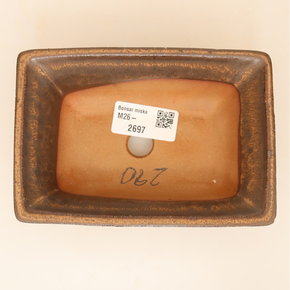 Bol en céramique  14,5 x 10 x 5 cm , couleur marron