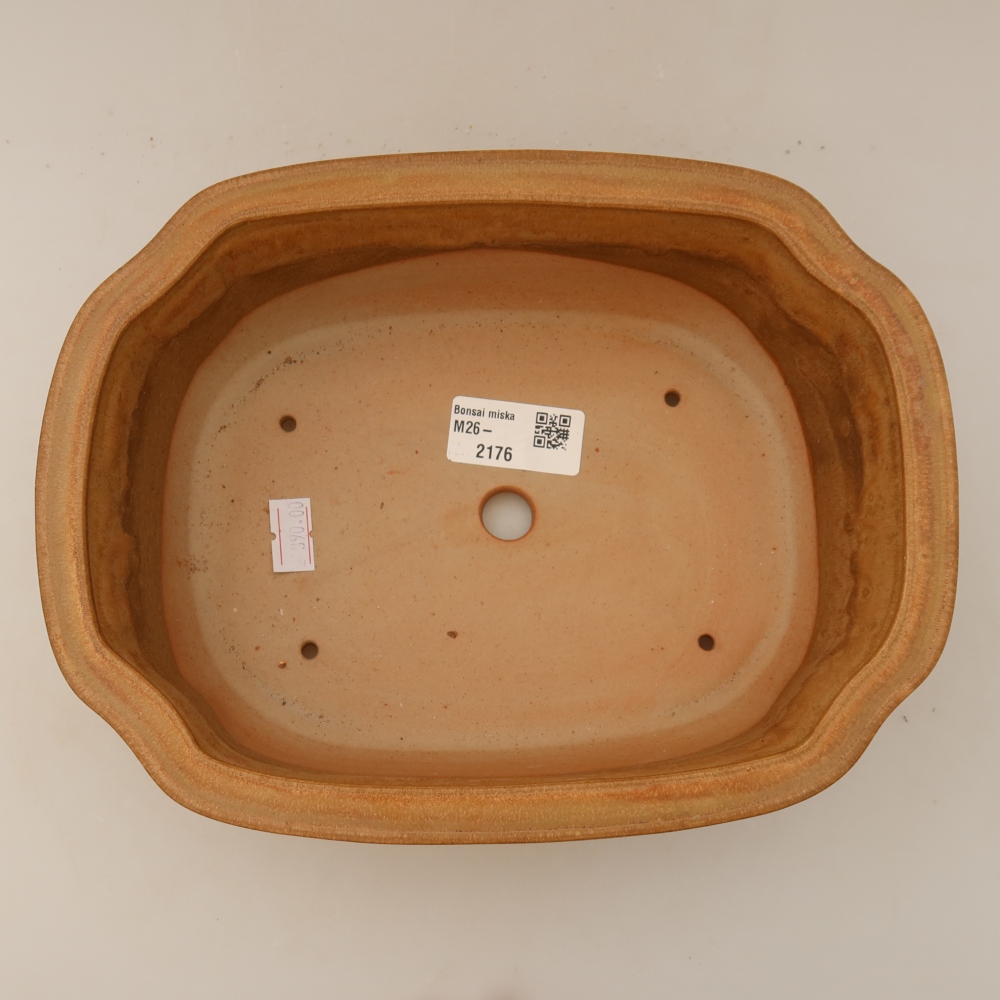 Bol à bonsaï en céramique 23 x 19 x 7 cm, brun