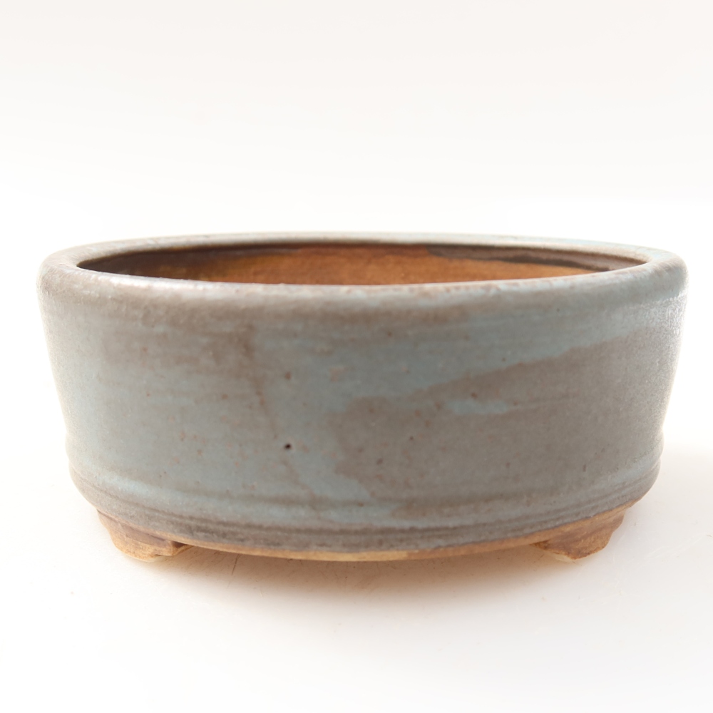 Bol à bonsaï en céramique 9 x 9 x 3,5 cm, couleur bleu