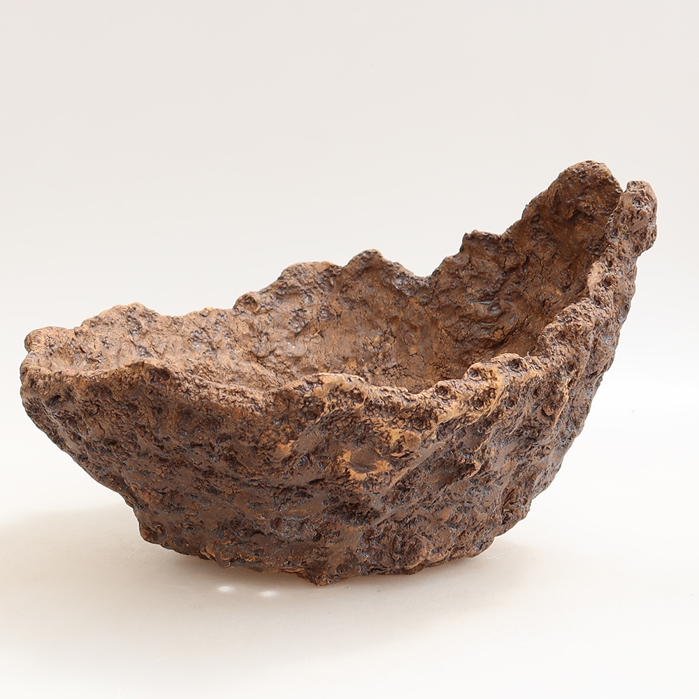 Coquille en céramique 22 x 20 x 16,5 cm, couleur marron