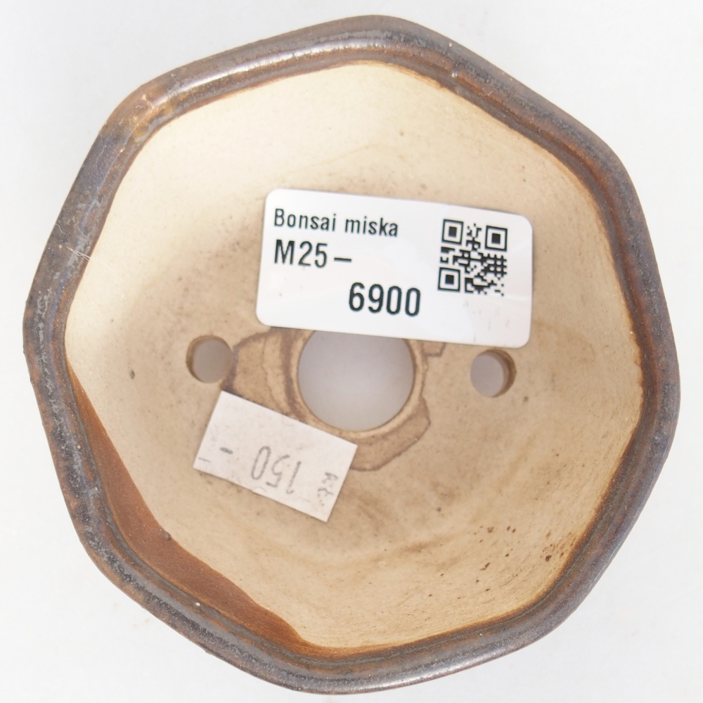 Bol à bonsaï en céramique 8 x 7,5 x 4 cm, brun