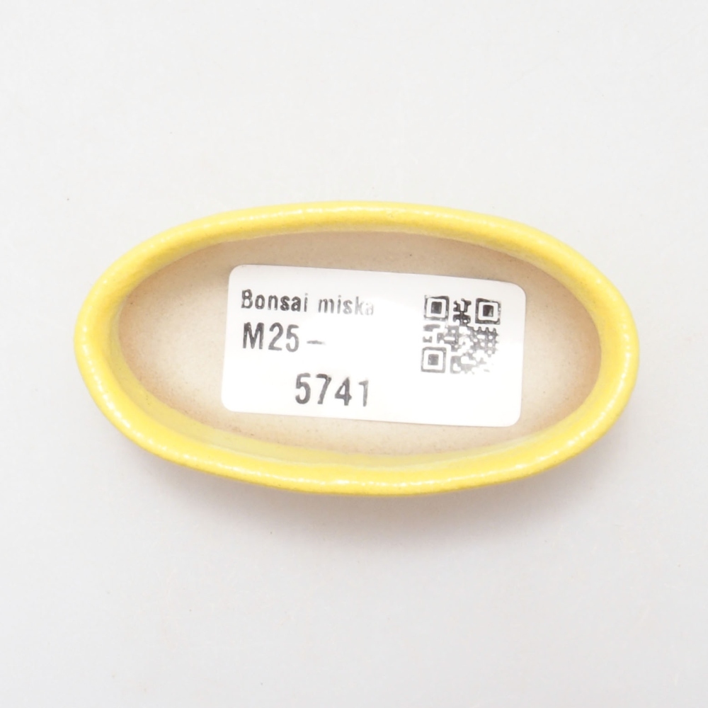 Bol à bonsaï en céramique 6,5 x 3,5 x 2 cm, jaune
