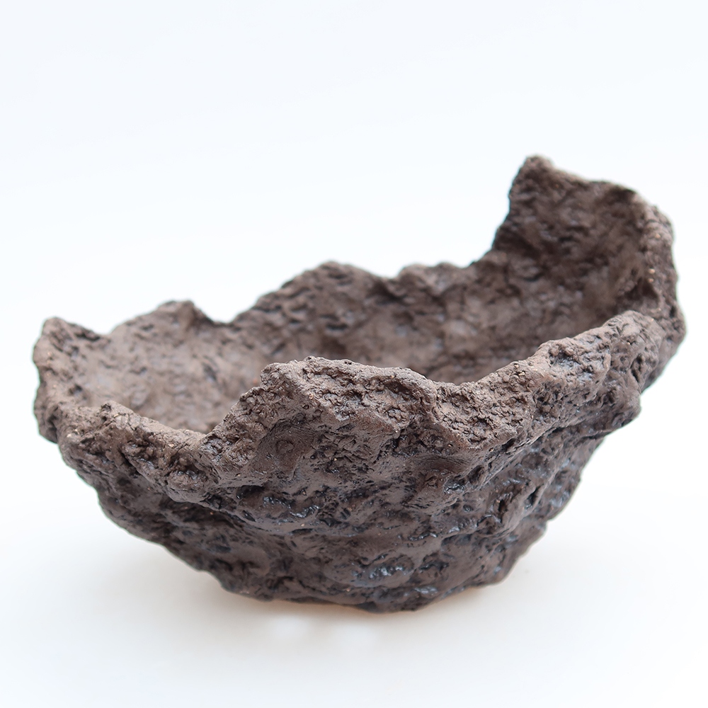 Coquille en céramique 14 x 12 x 11 cm, couleur marron