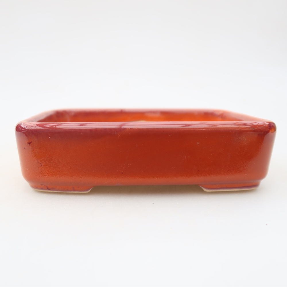 Bol à bonsaï en céramique 12,5 x 9 x 3,5 cm, orange
