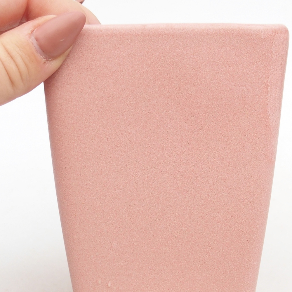 Bol à bonsaï en céramique 8,5 x 8,5 x 11,5 cm, rose