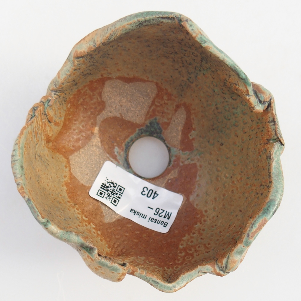 Coquille en céramique 9,5 x 8,5 x 7,5 cm , couleur brun-vert