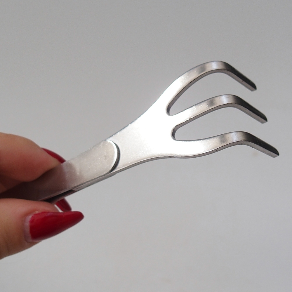 Pince à épiler et pince courbe 22 cm - acier inoxydable