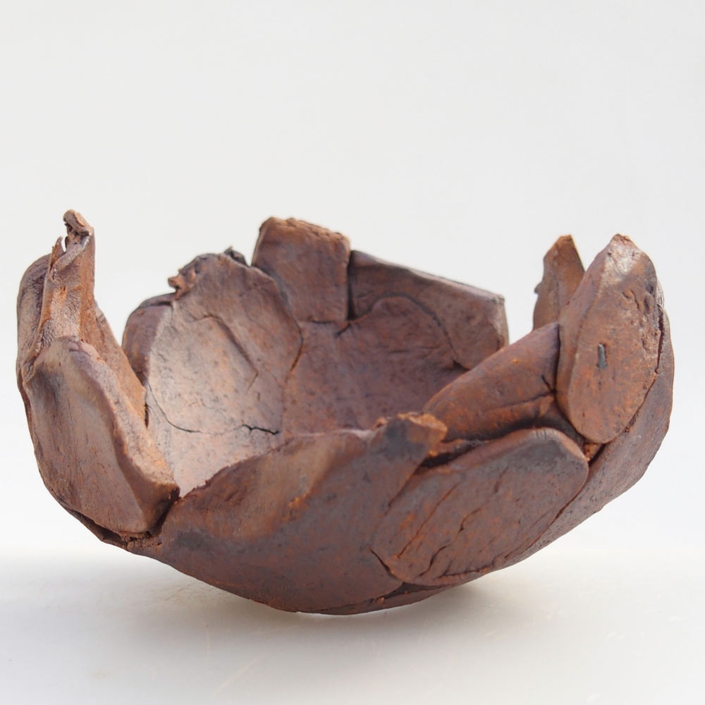 Coquille en céramique 8,5 x 8,5 x 5,5 cm , couleur marron