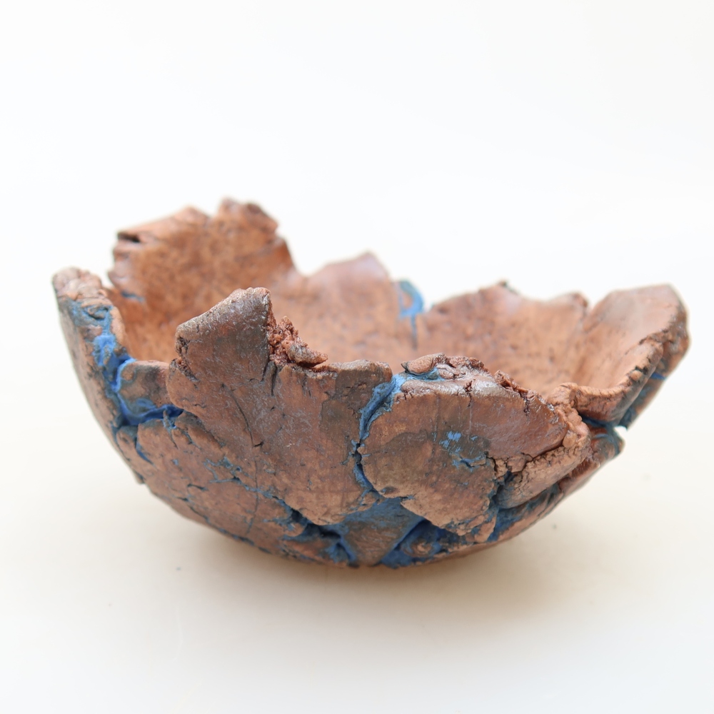 Coquille en céramique 9 x 9 x 5 cm, couleur bleue