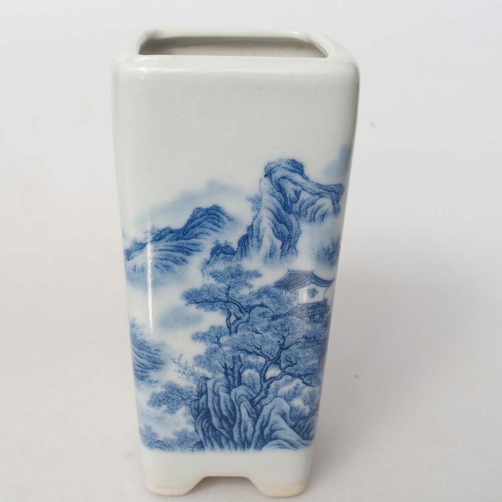 Bol à bonsaï en céramique 5,5 x 5,5 x 12 cm, couleur blanc