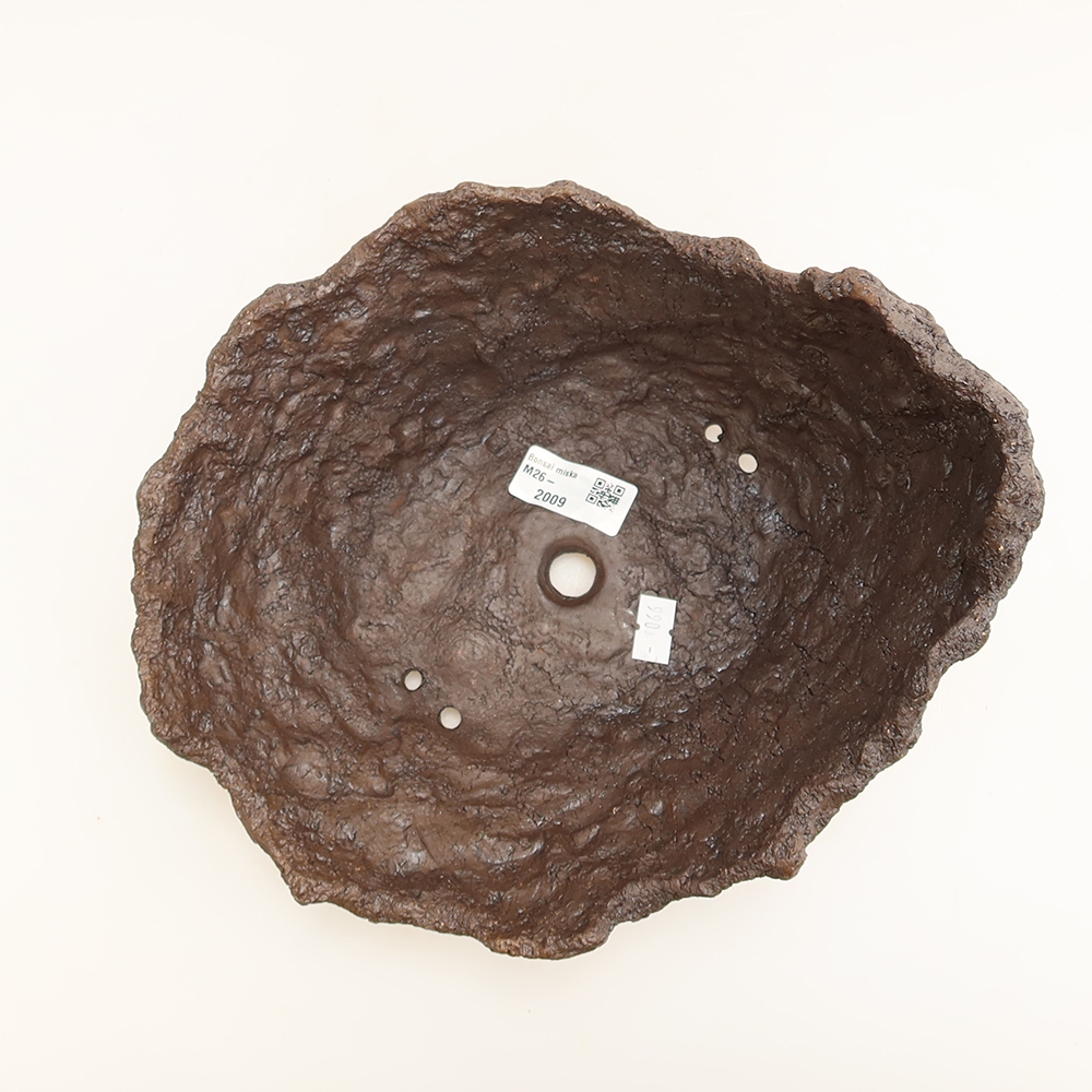 Coquille en céramique 22 x 18 x 17 cm, couleur marron