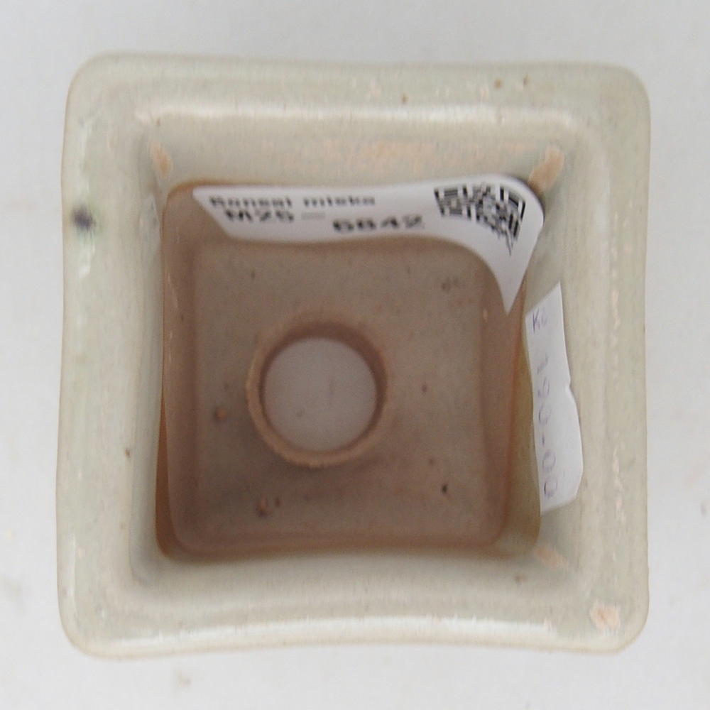 Bol à bonsaï en céramique 5,5 x 5,5 x 5,5 cm, couleur beige