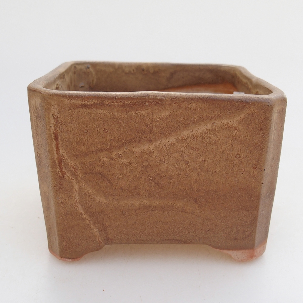 Bol à bonsaï en céramique 9 x 9 x 7 cm, couleur beige