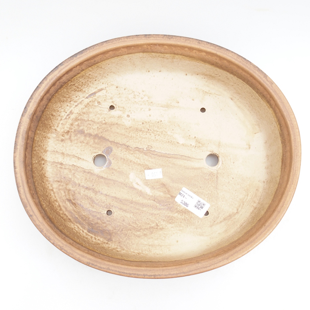 Bol à bonsaï en céramique 32,5 x 28,5 x 7,5 cm, rose