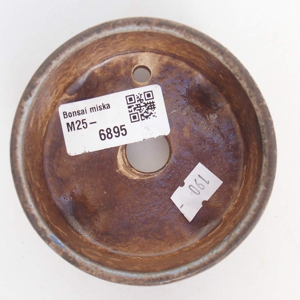 Bol à bonsaï en céramique 9 x 9 x 3,5 cm, couleur bleu