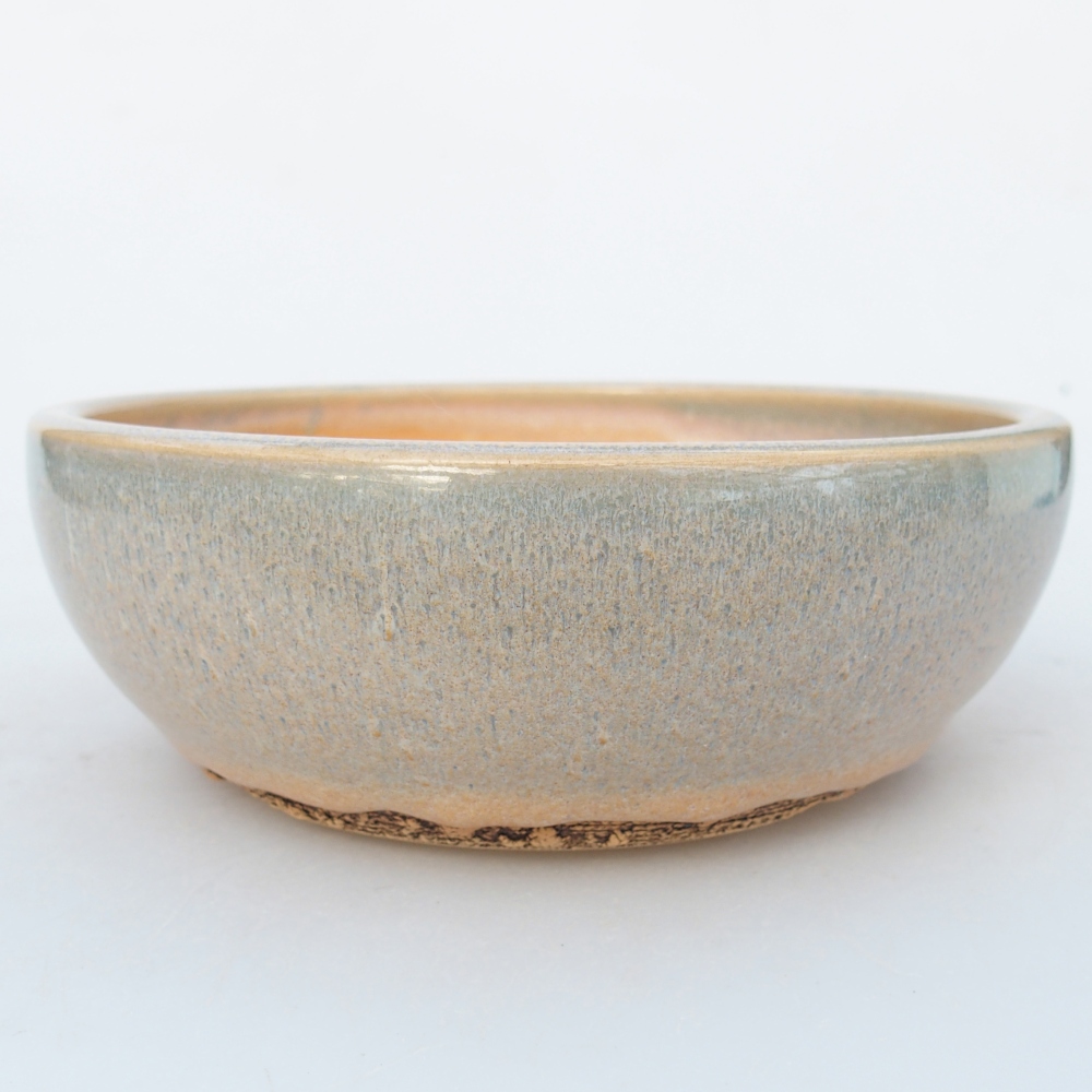 Bol à bonsaï en céramique 15 x 15 x 5 cm, vert-brun