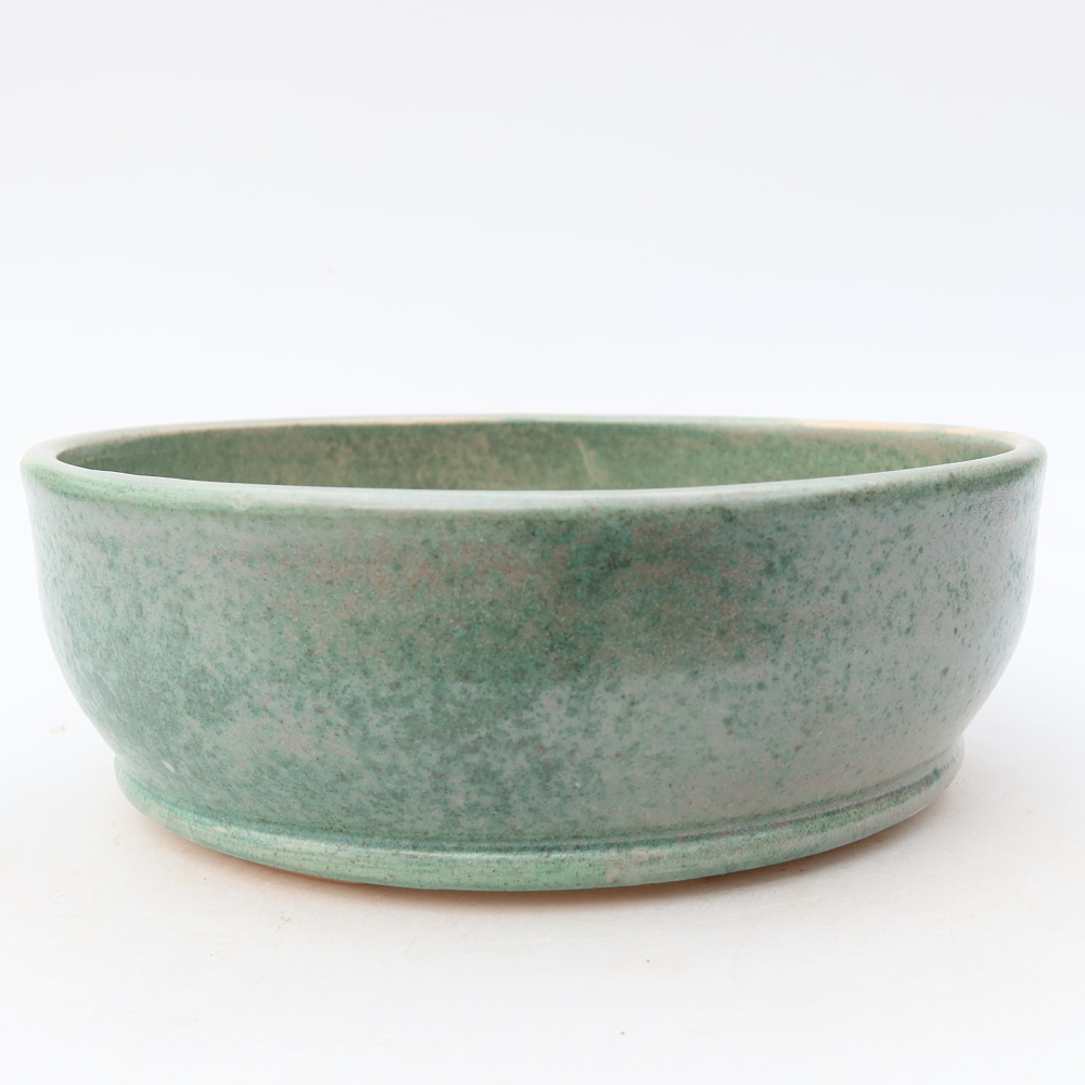 Bol à bonsaï en céramique 17,5 x 17,5 x 6 cm, vert