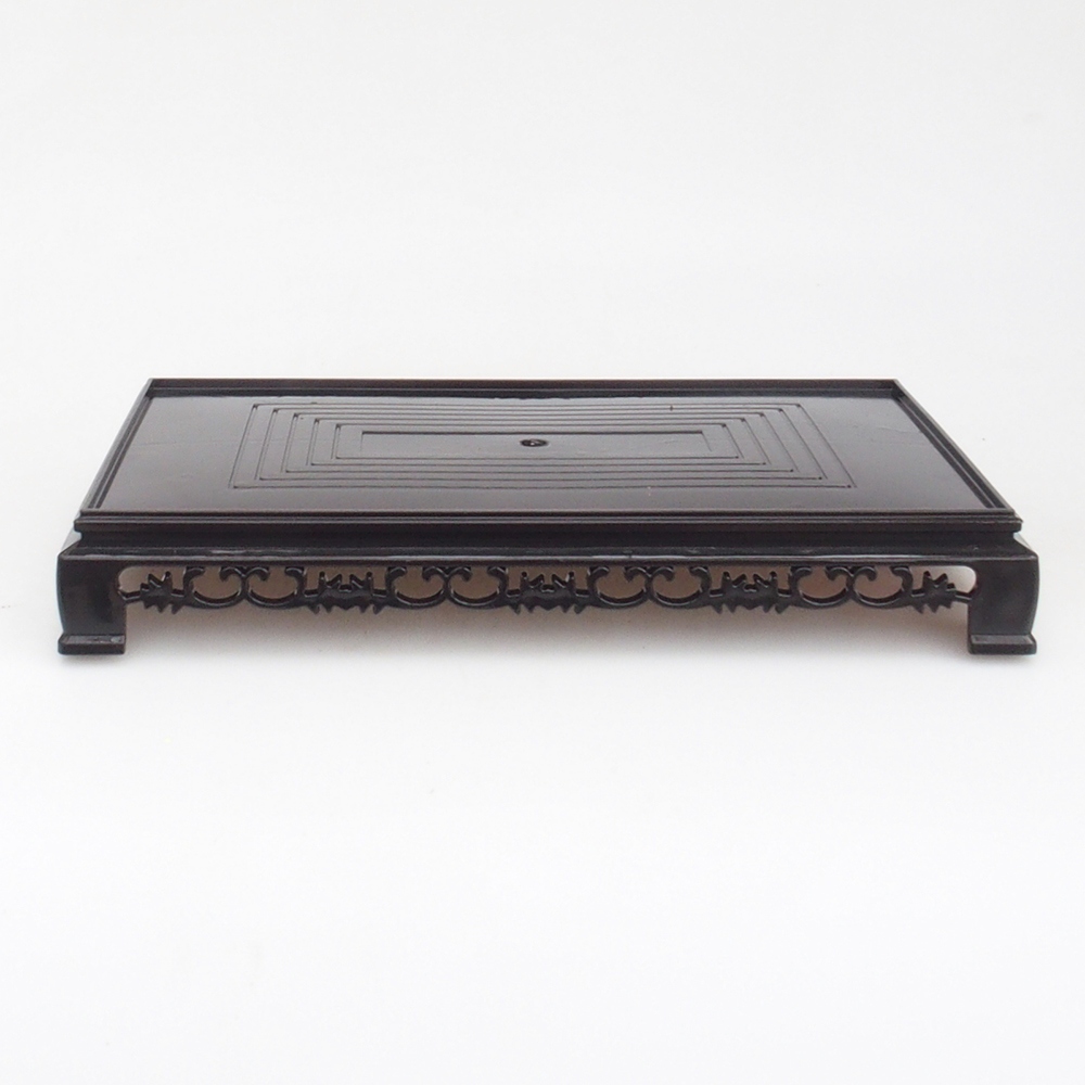 Table de bonsaï en plastique rectangle 27 x 17,5 x 4 cm, noir