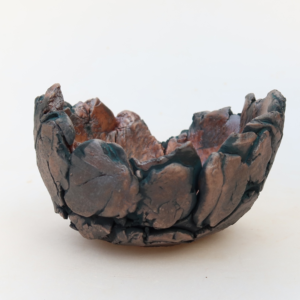 Coquille en céramique  11 x 11 x 7 cm, couleur verte